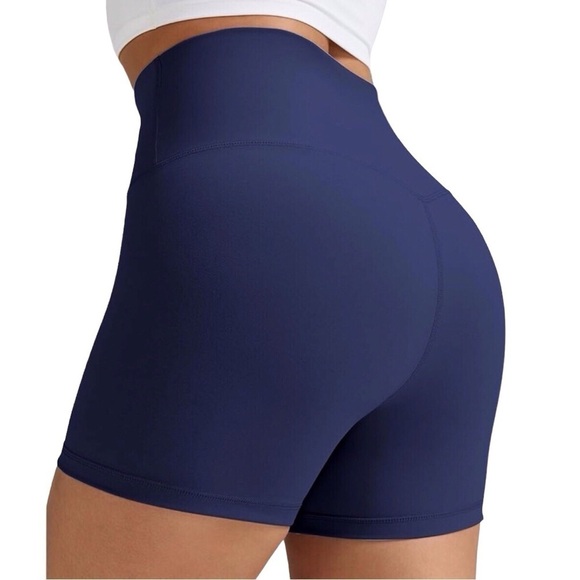 Women’s Bike Short We 1 Fit Bike/Workout/Yoga Navy Blue Shorts Size-M NWT - Picture 3 of 5